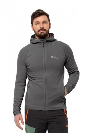 Vestes Polaires Jack Wolfskin Baiselberg Hooded Fz Homme Grise | 53572594