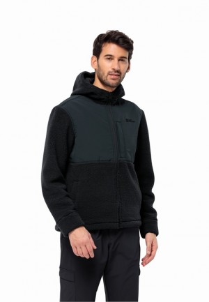 Vestes Polaires Jack Wolfskin Felslicht Hooded Homme Bleu Marine | 96792596