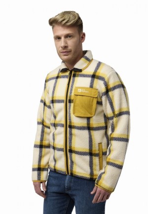Vestes Polaires Jack Wolfskin Felslicht Check Homme Jaune | 16790829