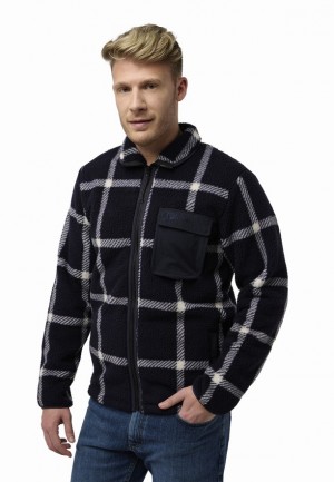 Vestes Polaires Jack Wolfskin Felslicht Check Homme Bleu Marine | 67306784