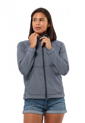Vestes Polaires Jack Wolfskin Fernweh Femme Bleu Marine | 25804148