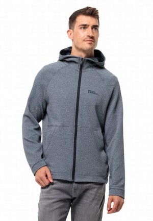 Vestes Polaires Jack Wolfskin Fernweh Hooded Homme Bleu Marine | 12956554
