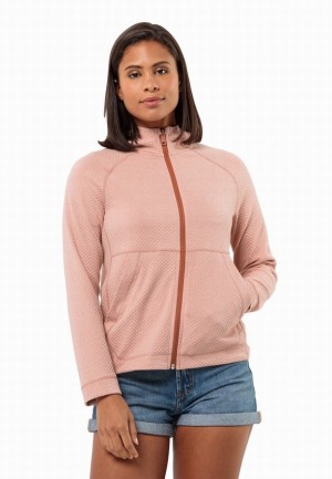 Vestes Polaires Jack Wolfskin Fernweh Hooded Femme Rose | 21161448