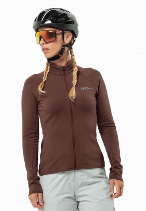 Vestes Polaires Jack Wolfskin Gravex Thermo Fz Femme Rouge | 82989670