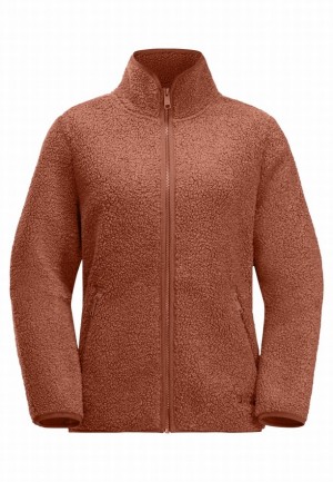 Vestes Polaires Jack Wolfskin High Curl Femme Rouge | 16575844