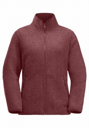 Vestes Polaires Jack Wolfskin High Curl Femme Rouge | 97845334