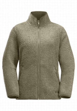 Vestes Polaires Jack Wolfskin High Curl Femme Vert Olive | 18922693