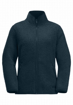 Vestes Polaires Jack Wolfskin High Curl Femme Bleu Marine | 20649363