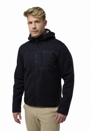 Vestes Polaires Jack Wolfskin Kaminfeuer Hooded Homme Bleu Marine | 37246908