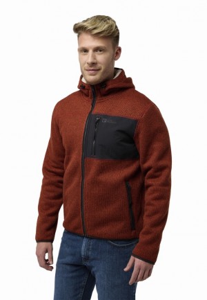 Vestes Polaires Jack Wolfskin Kaminfeuer Hooded Homme Rouge | 24625437
