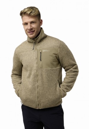 Vestes Polaires Jack Wolfskin Kaminfeuer Homme Kaki | 28324087