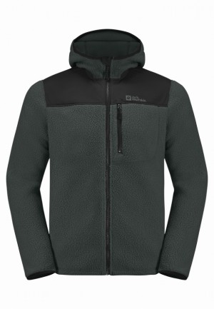 Vestes Polaires Jack Wolfskin Kammweg Pile Fz Homme Vert | 15936085