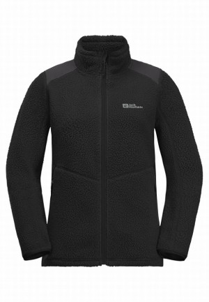 Vestes Polaires Jack Wolfskin Kammweg Pile Fz Femme Noir | 51104376