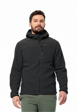 Vestes Polaires Jack Wolfskin Kammweg Pile Fz Homme Noir | 71564728