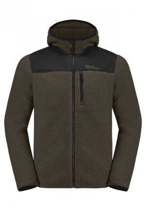 Vestes Polaires Jack Wolfskin Kammweg Pile Fz Homme Cafe | 47351033