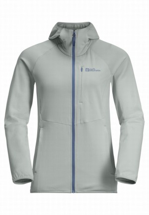 Vestes Polaires Jack Wolfskin Kolbenberg Hooded Fz Femme Grise | 27817466