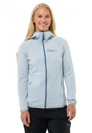 Vestes Polaires Jack Wolfskin Kolbenberg Hooded Fz Femme Bleu | 18387136