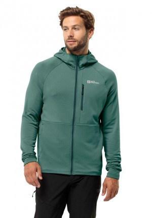 Vestes Polaires Jack Wolfskin Kolbenberg Hooded Fz Homme Vert | 59647642