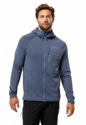 Vestes Polaires Jack Wolfskin Kolbenberg Hooded Fz Homme Bleu Marine | 48805116