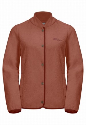 Vestes Polaires Jack Wolfskin Light Curl Femme Rouge | 69726234