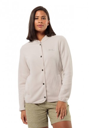 Vestes Polaires Jack Wolfskin Light Curl Femme Blanche | 97041650