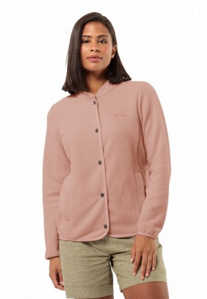 Vestes Polaires Jack Wolfskin Light Curl Femme Rose | 56667552