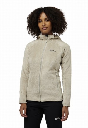 Vestes Polaires Jack Wolfskin Rotwand Hooded Fz Femme Grise | 70809657