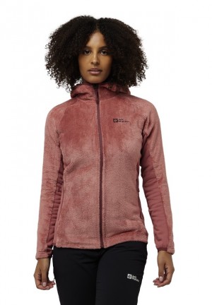 Vestes Polaires Jack Wolfskin Rotwand Hooded Fz Femme Rouge | 17585490