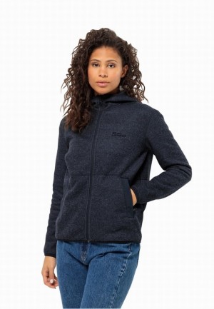 Vestes Polaires Jack Wolfskin Tannenspur Femme Bleu Marine | 90818332