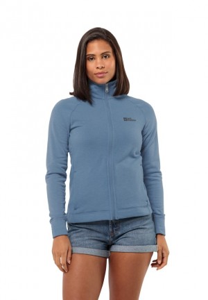 Vestes Polaires Jack Wolfskin Waldsee Femme Bleu | 17418552